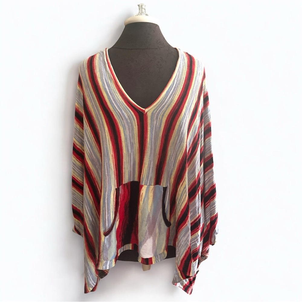 Stacia hoodie multicolor dolman sleeve one Size bamboo/cotton mix
